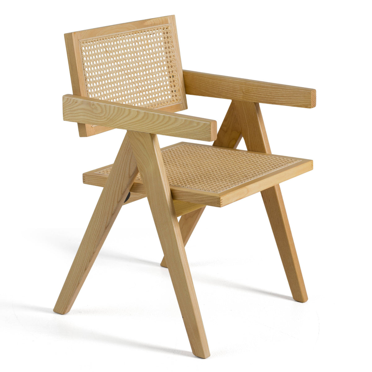 Aurora Modern Light Rattan and Natural Ash Dining Armсhair — view 2