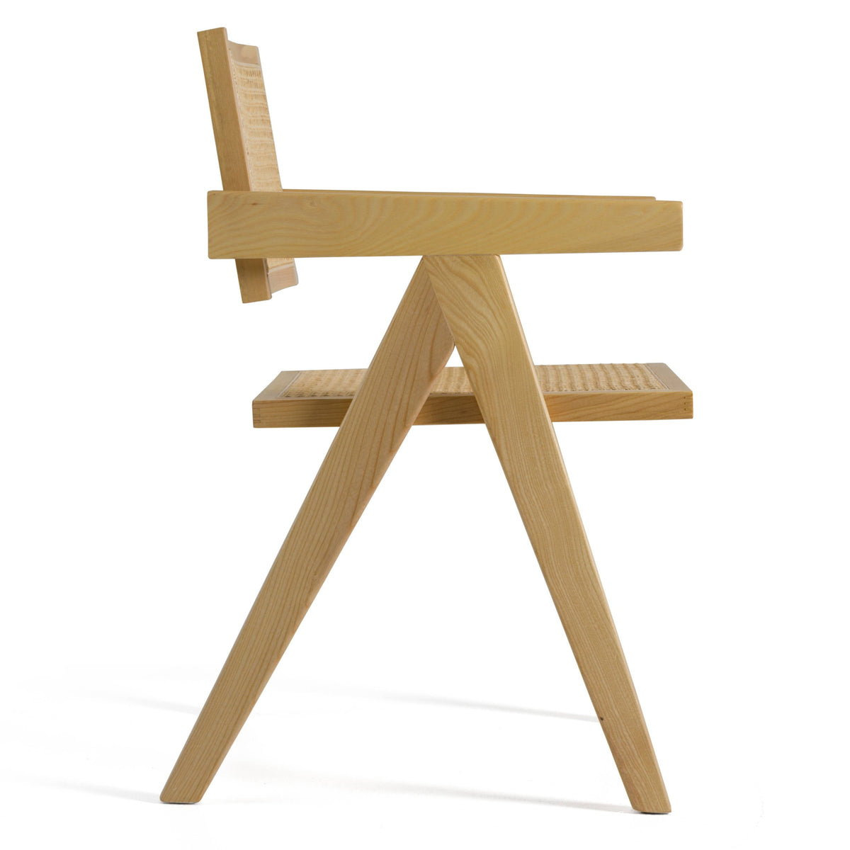 Aurora Modern Light Rattan and Natural Ash Dining Armсhair — view 5