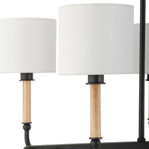 Franconia - 8 Light Pendant - Black / White