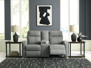 Gauntlet - Double Recline Loveseat With Console - Sterling - R&R Furniture Gallery (Fountain Valley, CA)