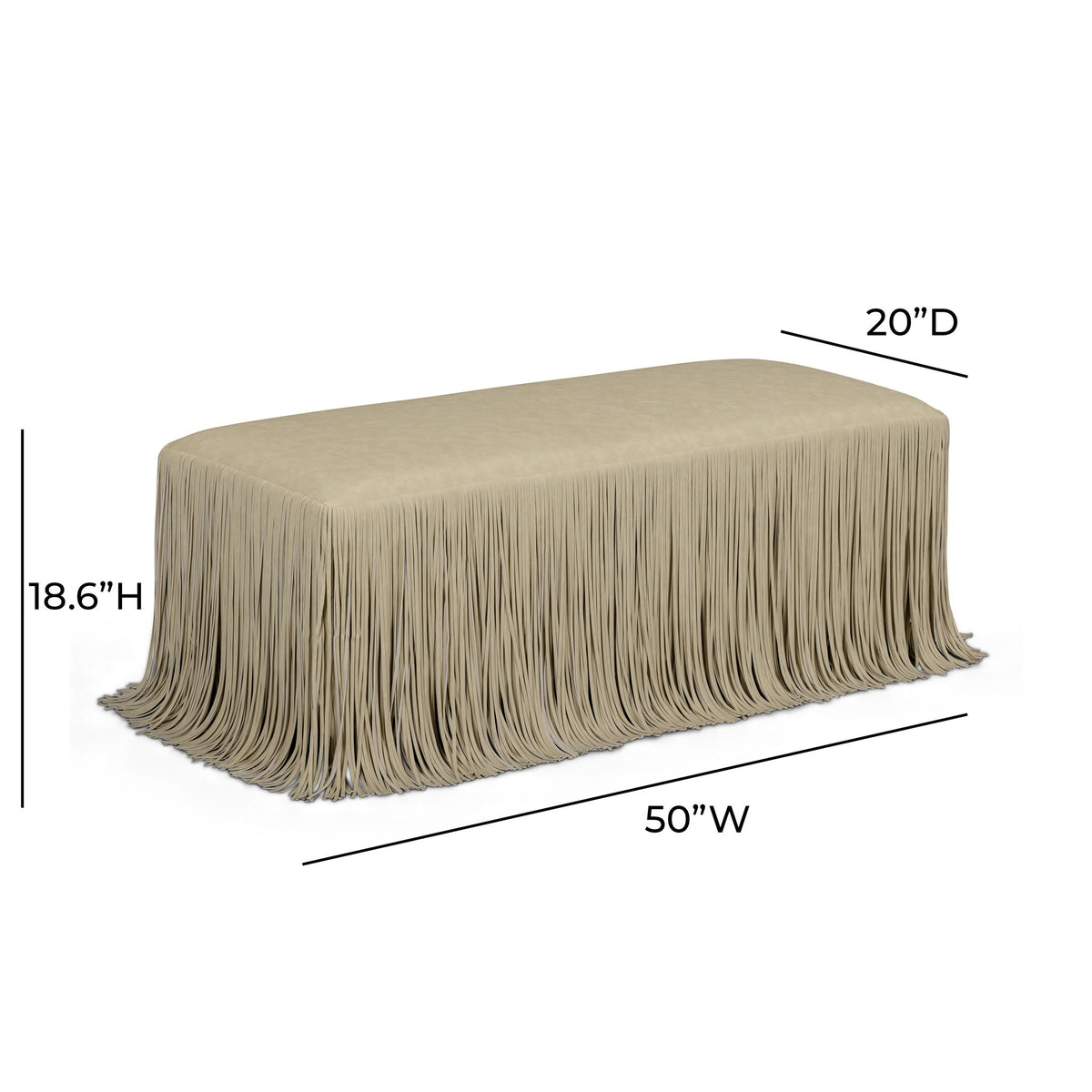Shag Me - Performance Vegan Leather Bench - R&R Furniture Gallery (Fountain Valley, CA)
