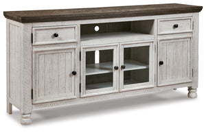 Havalance - Extra Large TV Stand - 4 Doors - Brown / Beige - R&R Furniture Gallery (Fountain Valley, CA)