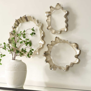 Ripple Effect - Wall Art (Set of 3) - Silver