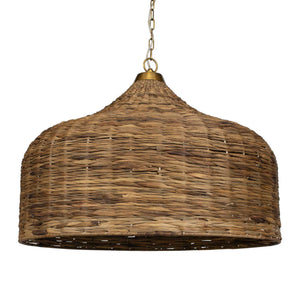 Tauranga - Seagrass 5 Light Pendant - Light Brown