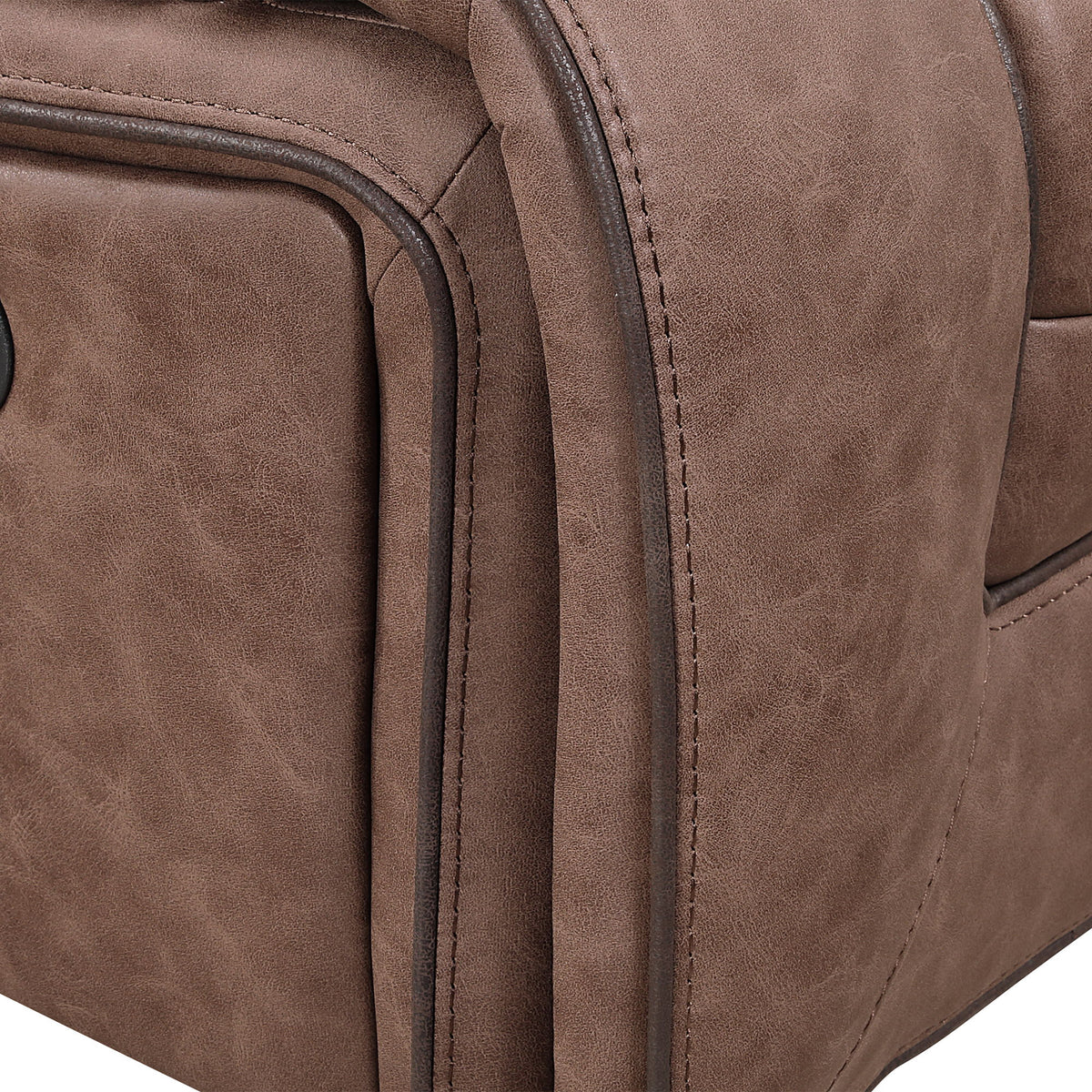 Lucius - Console Reclining Loveseat With Manual Recline - Brown