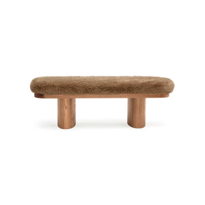 Upholstered Ollie Straight Bench by TOV Furniture with a sleek design and padded seat, ideal for living rooms or entryways.