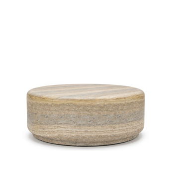 Signature Design by Ashley Carmel Bay round cocktail table in light brown wood finish