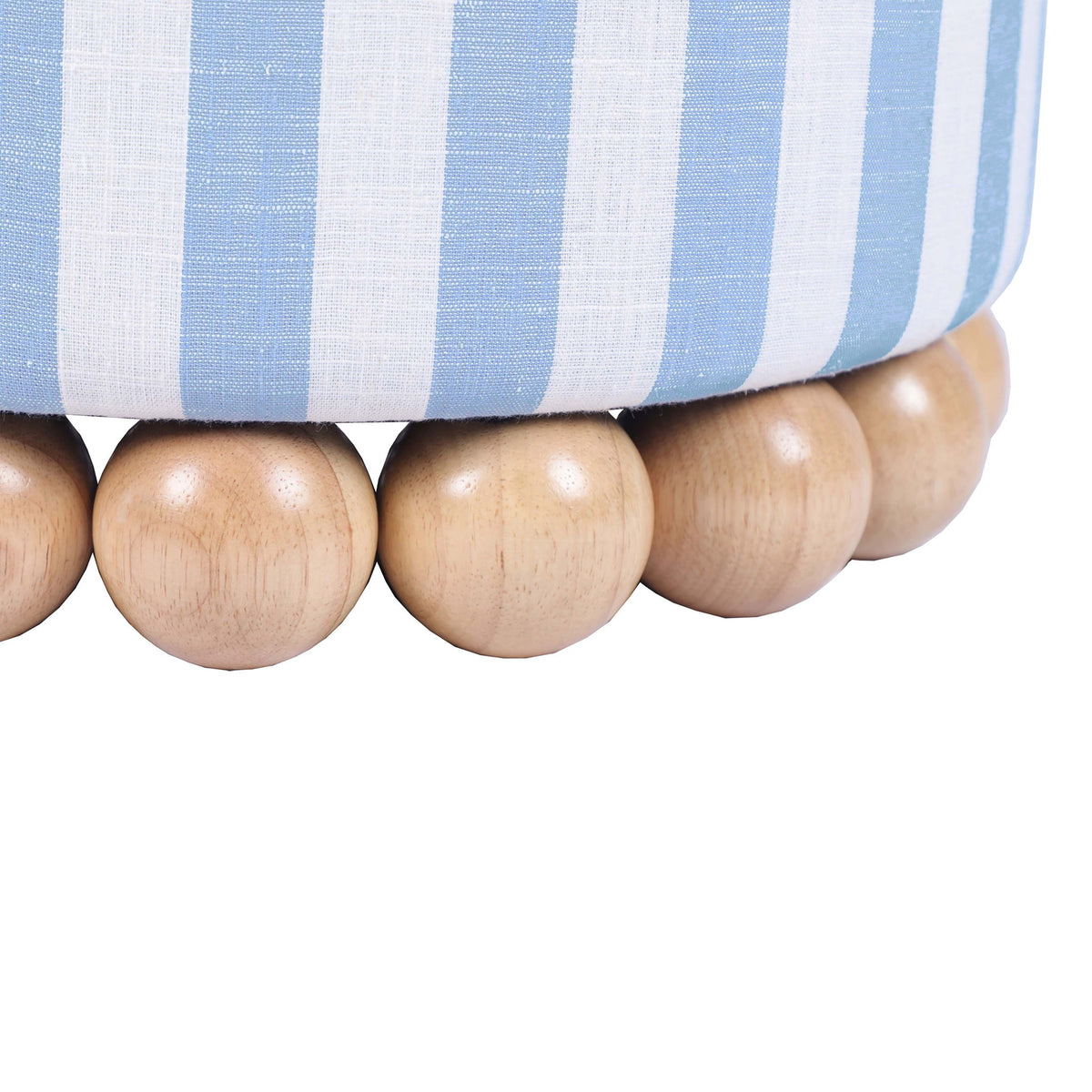 Dex - Striped Linen Ottoman - R&R Furniture Gallery (Fountain Valley, CA)