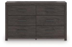 Prendonea - Six Drawer Dresser - Charcoal - R&R Furniture Gallery (Fountain Valley, CA)