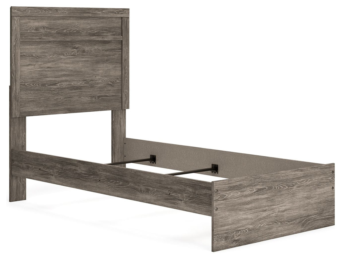 Signature Design by Ashley Ralinksi Panel Bed with a sleek wooden frame and modern design for a stylish bedroom centerpiece.