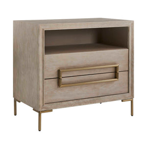 Alessia - Modern Side Table - Light Oak