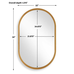Iron Frame Mirror - Brushed Gold