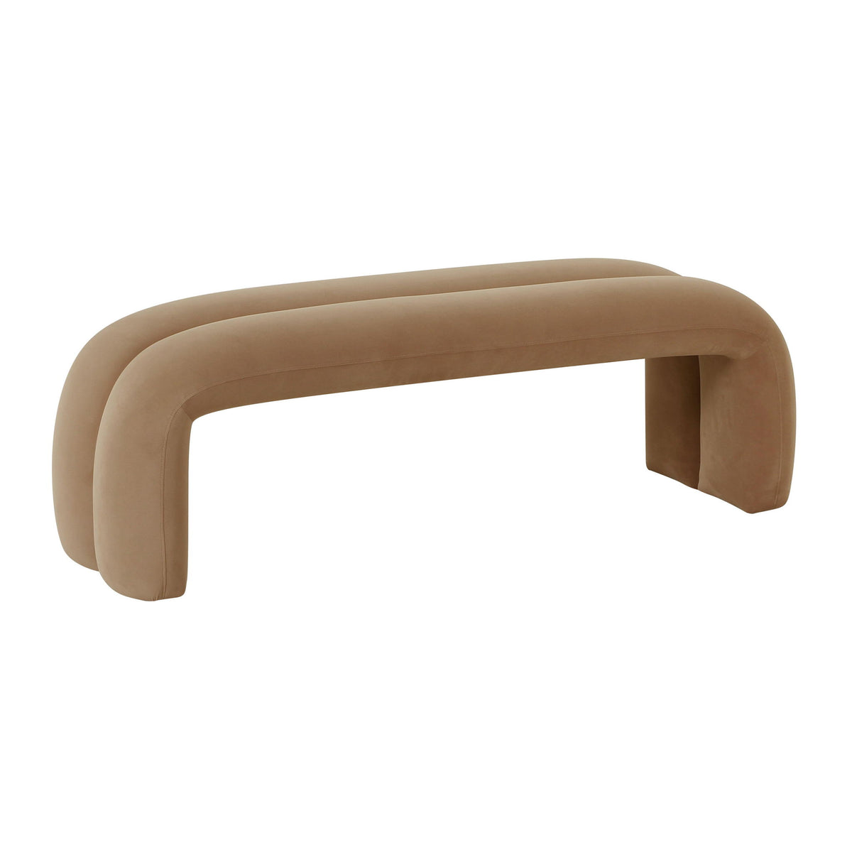 Leigh - Velvet Channeled Bench - R&R Furniture Gallery (Fountain Valley, CA)