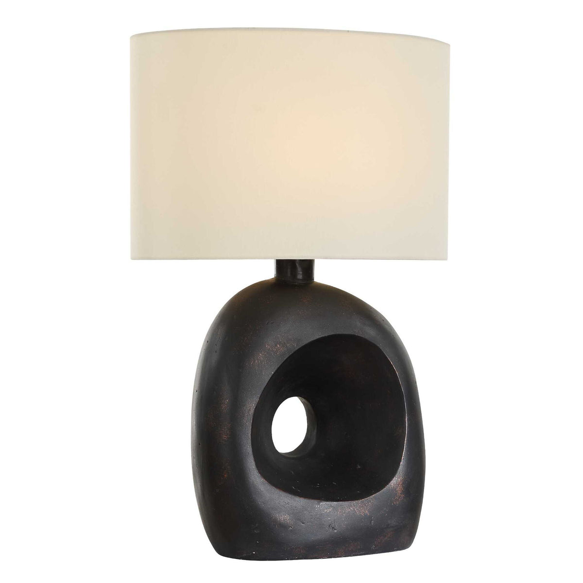 Peephole - Outdoor Bronze Table Lamp - Black