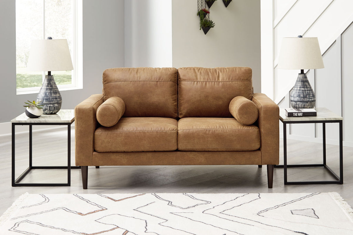 Telora - Loveseat - Caramel - R&R Furniture Gallery (Fountain Valley, CA)