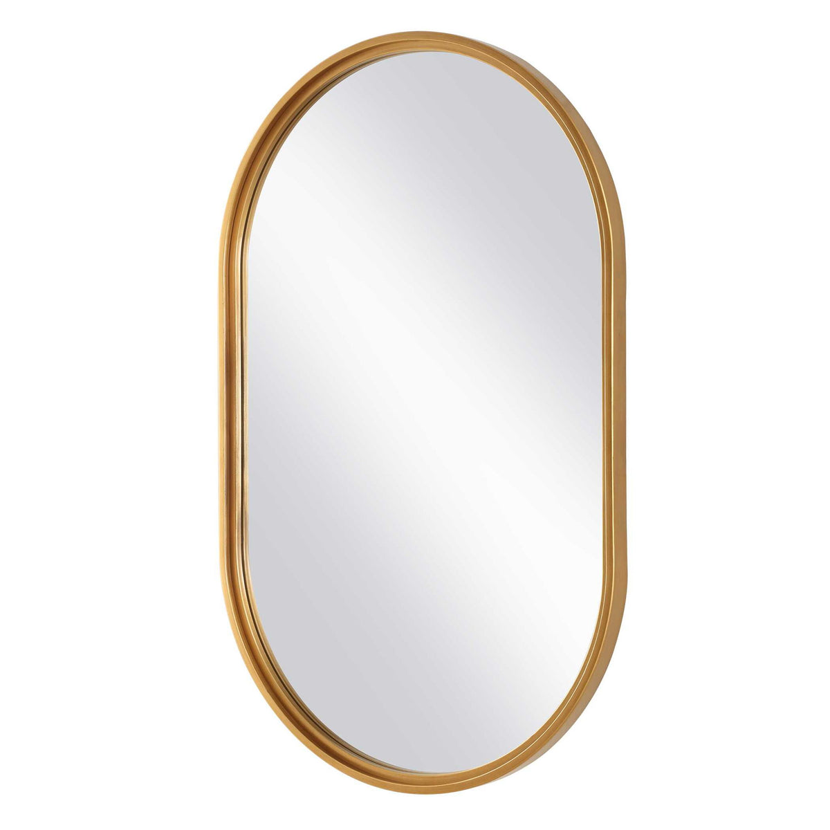 Iron Frame Mirror - Brushed Gold