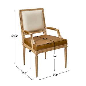 French Connection - Armchair (Set of 2) - Woodtone / Beige