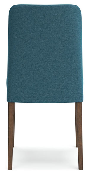 Lyncott - Dining Uph Side Chair (Set of 2) - Blue / Brown - R&R Furniture Gallery (Fountain Valley, CA)