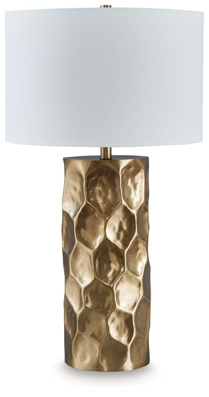 Marshawn - Metal Table Lamp - Gold Finish - R&R Furniture Gallery (Fountain Valley, CA)