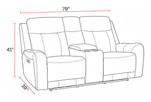 Haywood - Power Reclining Console Loveseat - Butternut