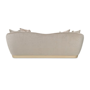 Michael Amini La Rachelle stationary sofa with plush upholstery and elegant design, showcasing a stylish living room setting.