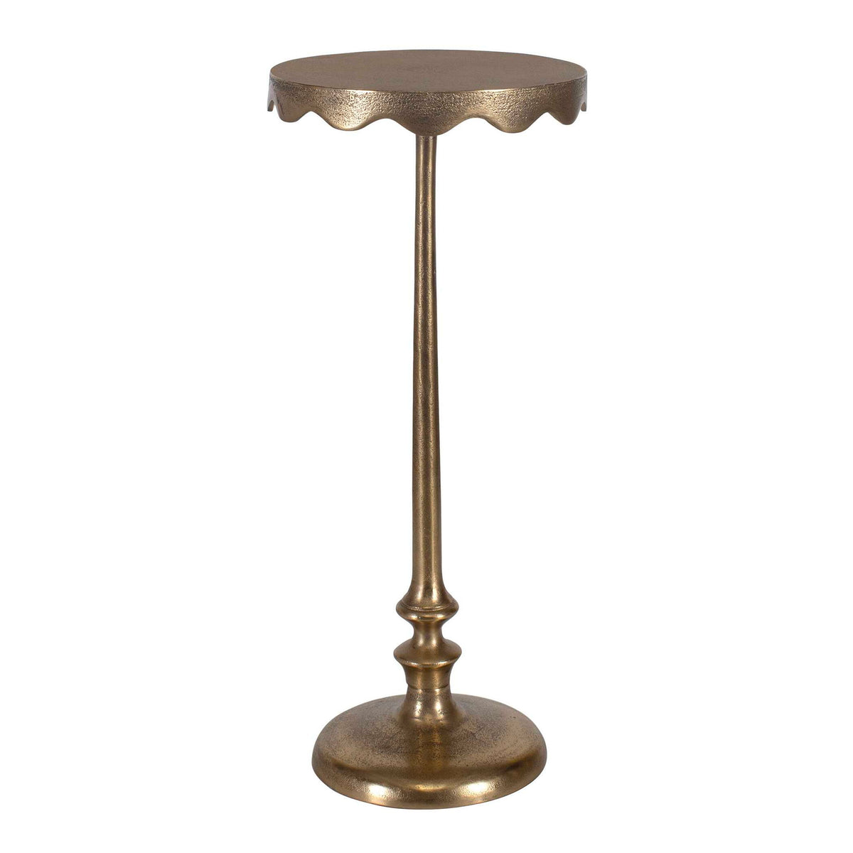 Aluminum Accent Table - Antique Brass