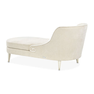 La Marisia - Chenille Chaise - Tranquil / Light Champagne - R&R Furniture Gallery (Fountain Valley, CA)
