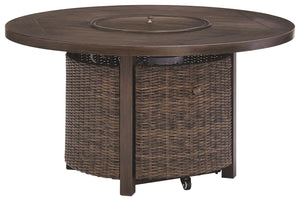 Paradise Trail - Round Fire Pit Table - Medium Brown - R&R Furniture Gallery (Fountain Valley, CA)