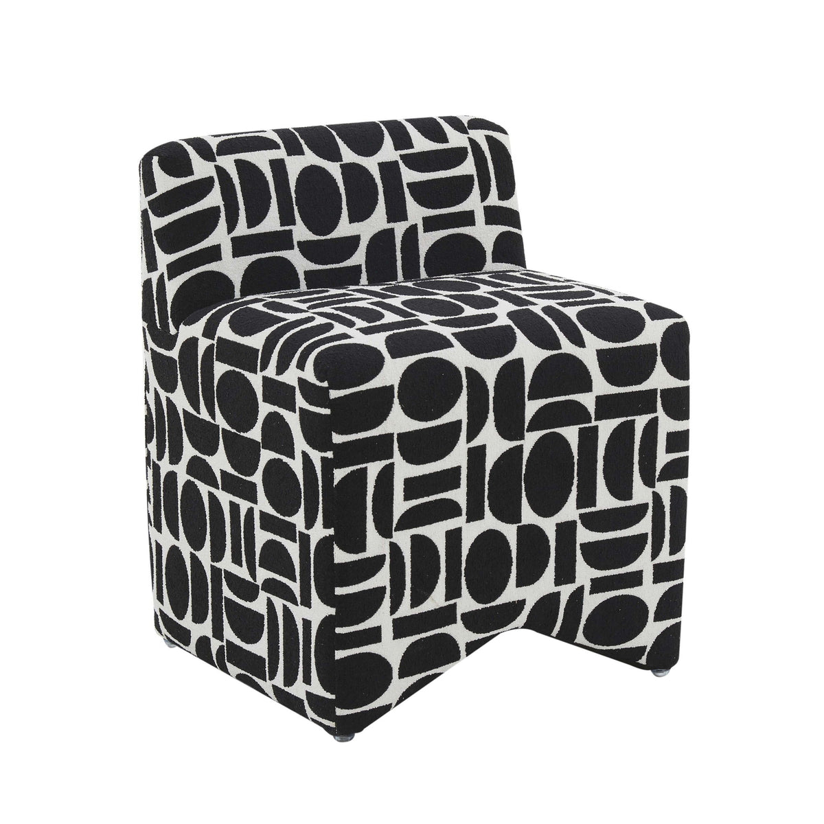 Pippa - Geometric Jacquard Weave Stool - R&R Furniture Gallery (Fountain Valley, CA)