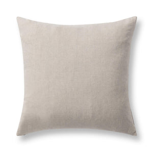 Classic Home Nisha 22x22 inch natural ivory accent pillow with textured fabric for decorative use in living spaces.