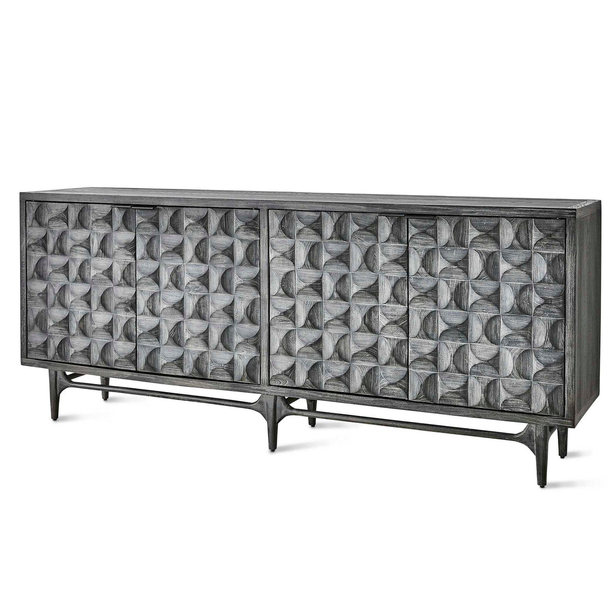 Foursquare - 4 Door Cabinet - Black