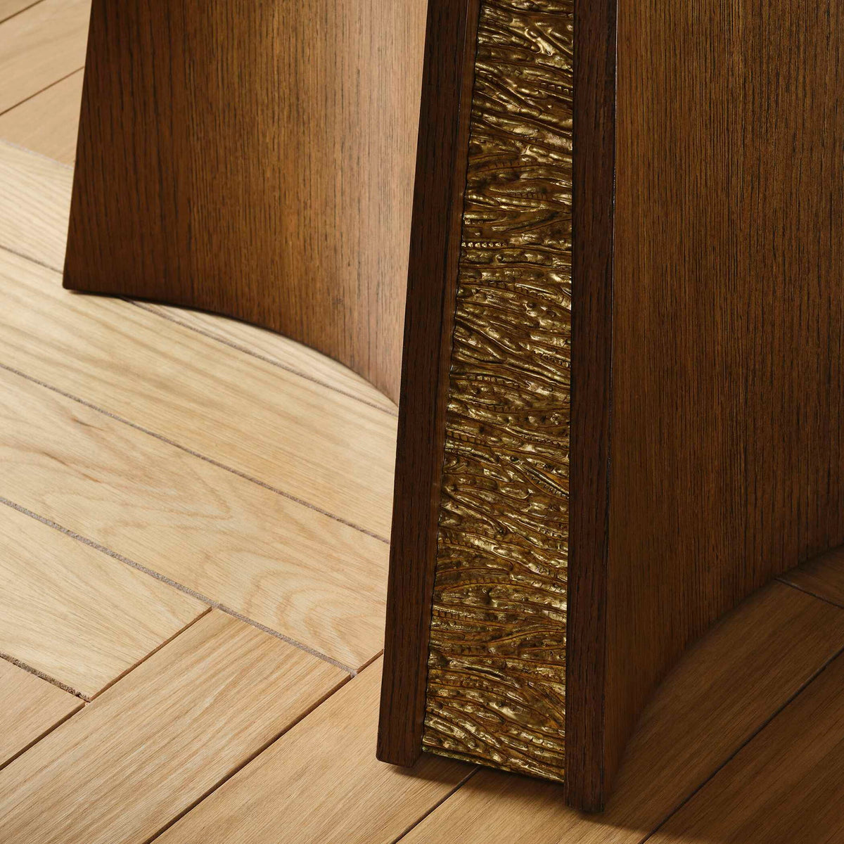 Gold Rush - Dining Table - Woodtone / Brass
