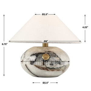 Curling - Stone Rechargeable Mini Lamp - White / Black