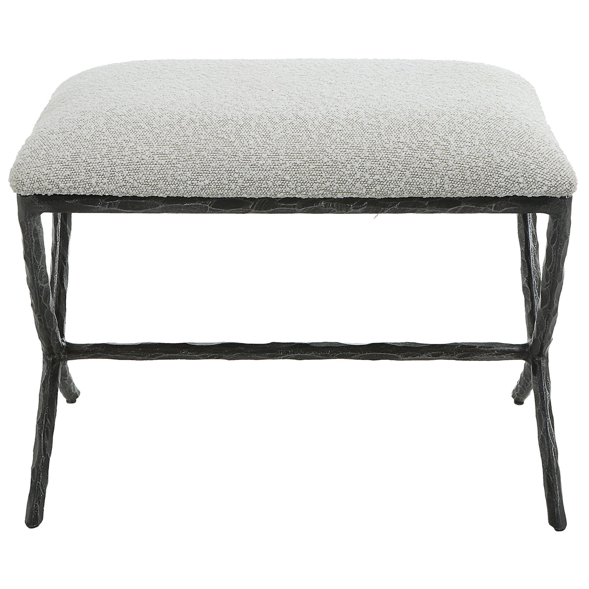 Brisby - Fabric Small Bench - Gray