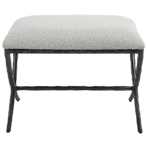 Brisby - Fabric Small Bench - Gray
