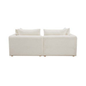 Hangover - Boucle Loveseat - Cream - R&R Furniture Gallery (Fountain Valley, CA)