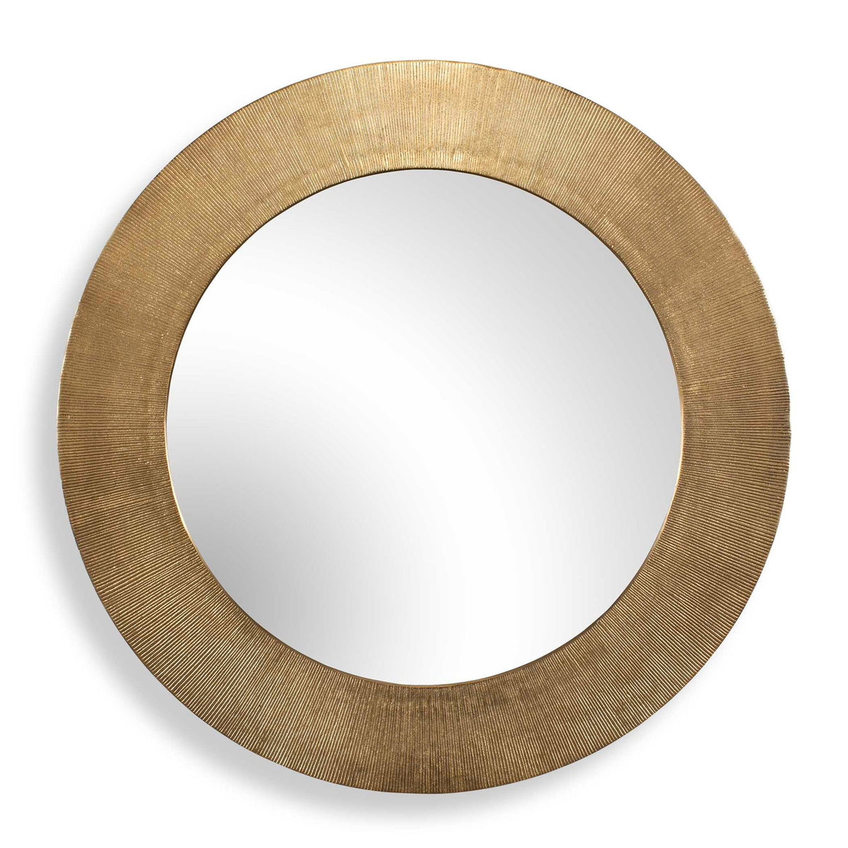 Tano - Round Mirror - Antique Brass