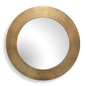 Tano - Round Mirror - Antique Brass