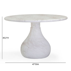 Smooch - 47" Indoor / Outdoor Round Dining Table - R&R Furniture Gallery (Fountain Valley, CA)
