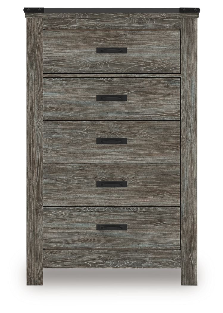 Frandern - Five Drawer Chest - Gray - R&R Furniture Gallery (Fountain Valley, CA)