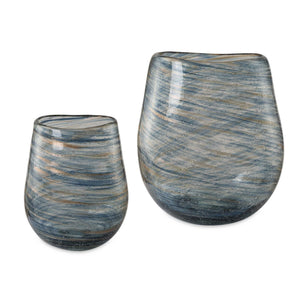 Aurora - Swirl Glass Vases (Set of 2)