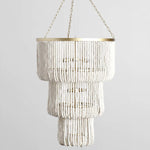 Amanda - Beaded Chandelier - White - R&R Furniture Gallery (Fountain Valley, CA)