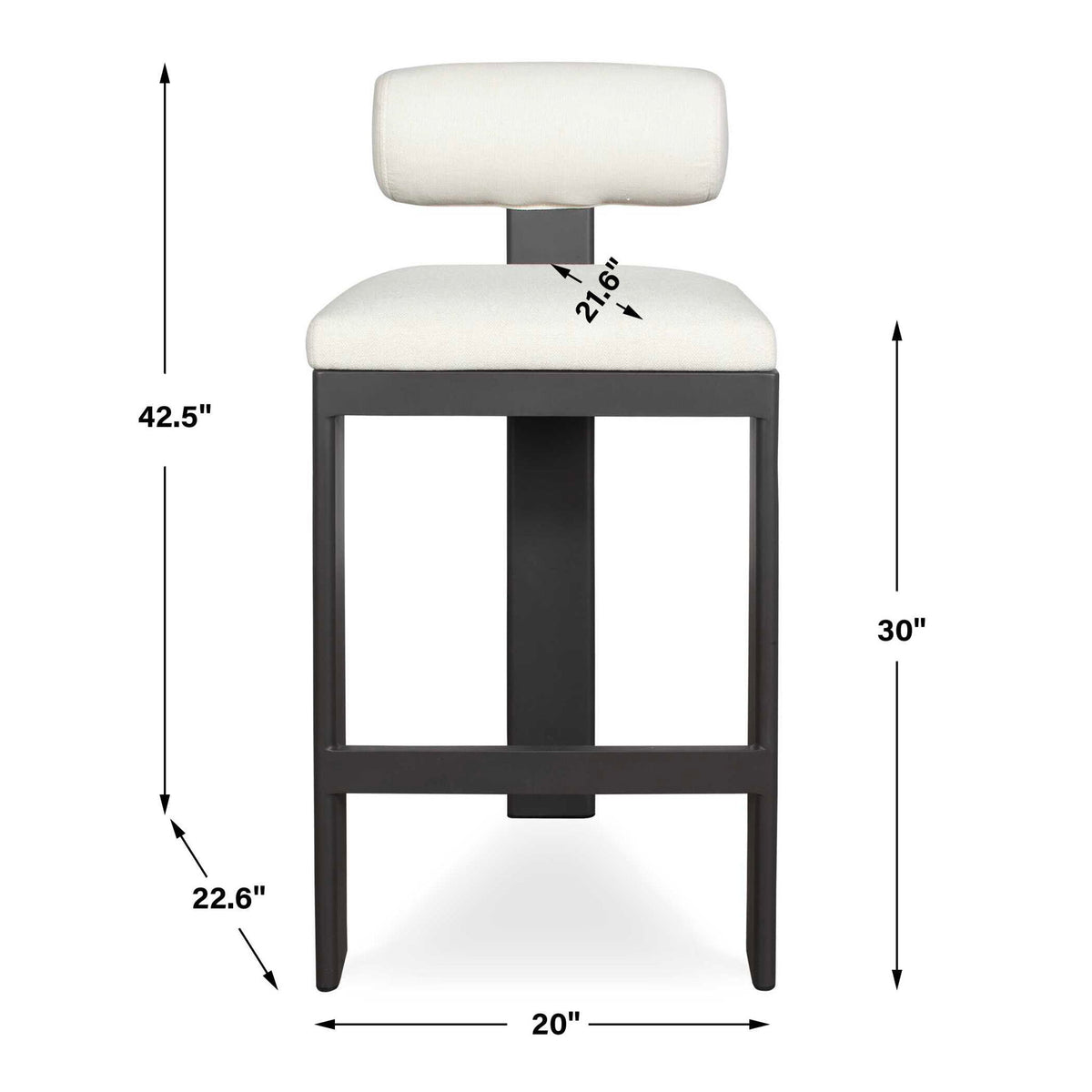 Bolster Back - Outdoor Bar Stool