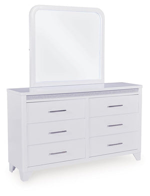 Jarlee - Dresser And Mirror - White
