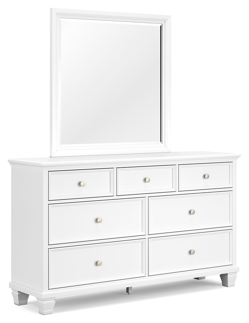 Fortman - Dresser And Mirror - White - R&R Furniture Gallery (Fountain Valley, CA)