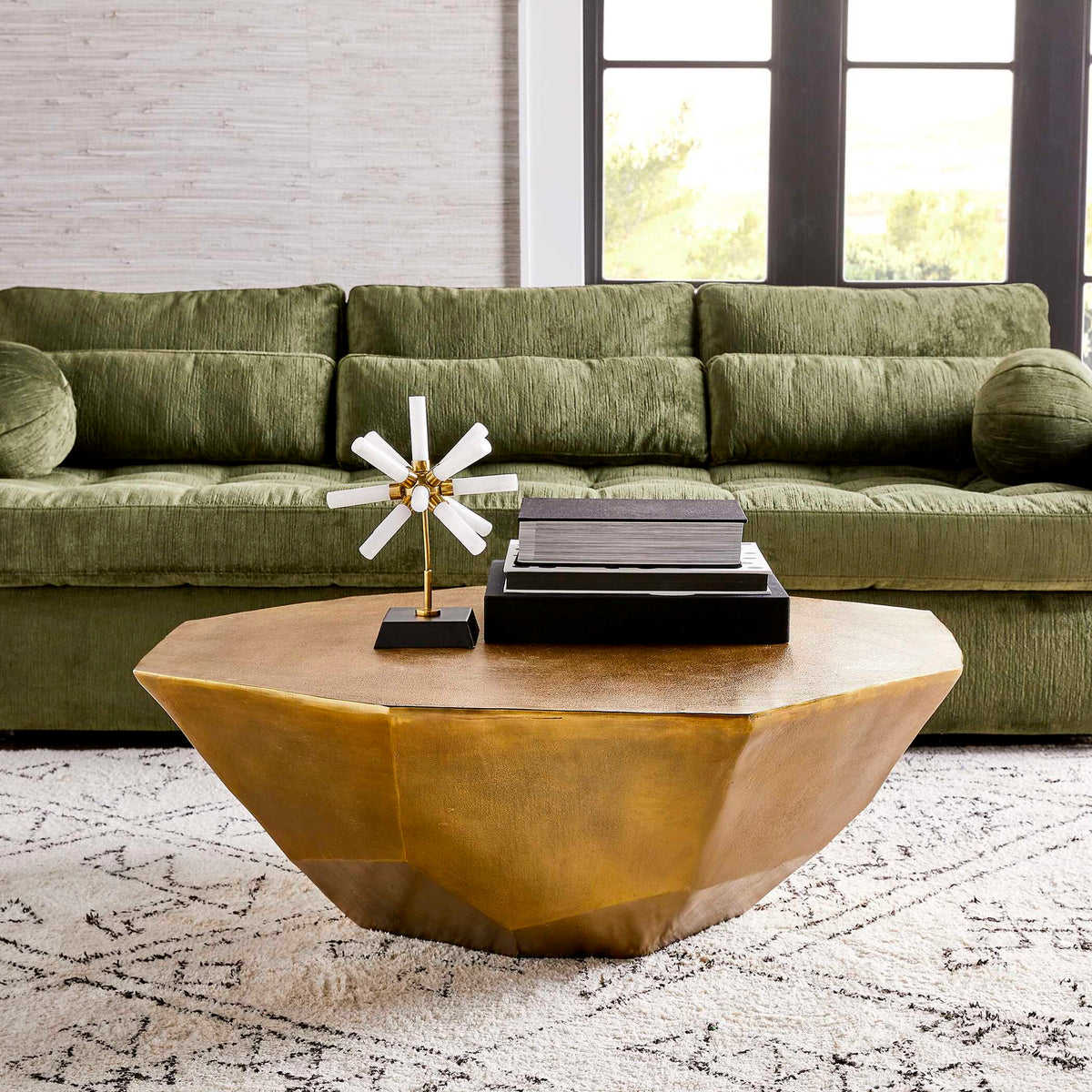 Cathenna - Large Coffee Table - Brass