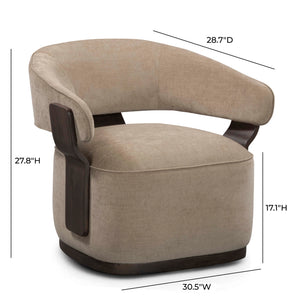 Madison - Linen Chenille Swivel Accent Chair - R&R Furniture Gallery (Fountain Valley, CA)