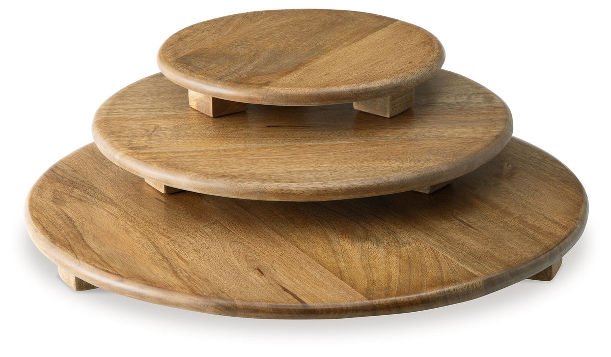 Kaidler - Tray Set (Set of 3) - Brown - R&R Furniture Gallery (Fountain Valley, CA)