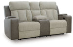 WhipLash - Power Reclining Loveseat With Console / Adj Headrest - Sisal - R&R Furniture Gallery (Fountain Valley, CA)