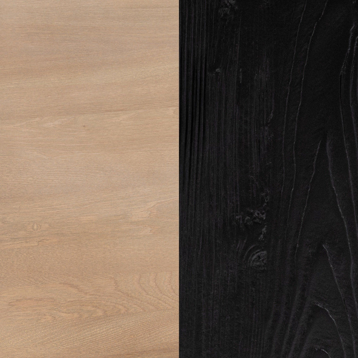Classic Home Lunen 55-inch round dining table in Soft Reef Noir with a smooth, modern surface and sturdy legs.